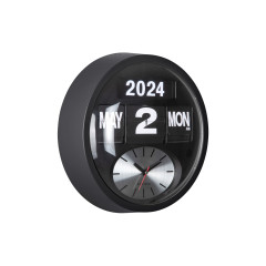 Nástenné hodiny Round Flip Karlsson KA6030BK, 33cm